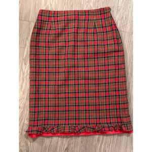 Harris Wallace Plaid Christmas Colors Skirt